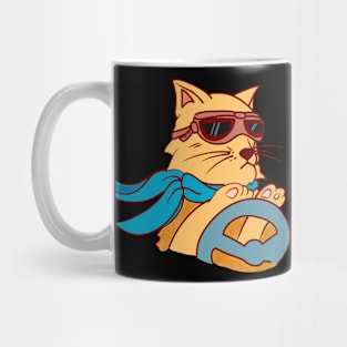 Motorsport Race Cat Racer Pop Art Mug